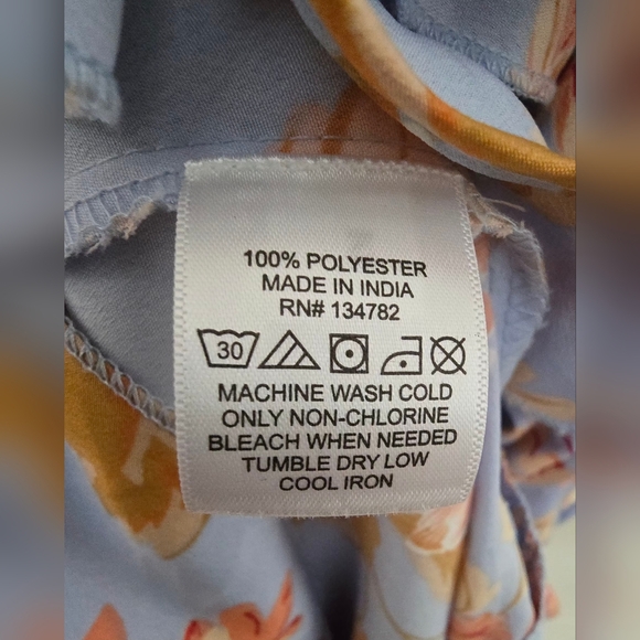 Hint Of Blush Floral High Low Dress in Pastel Colors Large - Picture 12 of 12